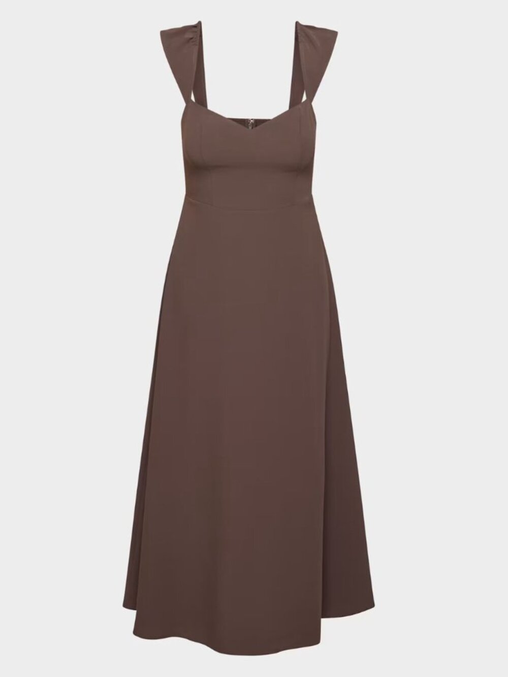 Aritzia Wilfred Midi Dress, (Re)Twill™ Voyage | Brown wedding guest dress | NWT